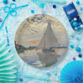 Monet Sailboat Französische Impressionismus Klassi Pappteller (Party)