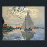 Monet Sailboat Französische Impressionismus Klassi Poster<br><div class="desc">Monet Sailboat - Dieses schöne französische Segelboot wurde 1874 von dem französischen Impressionisten Claude Monet gemalt. Monet war einer der bedeutendsten französischen Impressionisten, der je gelebt hat. Der genaue Titel des Gemäldes ist "Sailboat at Petit-Gennevilliers", ein Öl auf Leinwand. Das Gemälde zeigt ein Single-Segelboot mit einem belebten Sonnenuntergang im Hintergrund...</div>