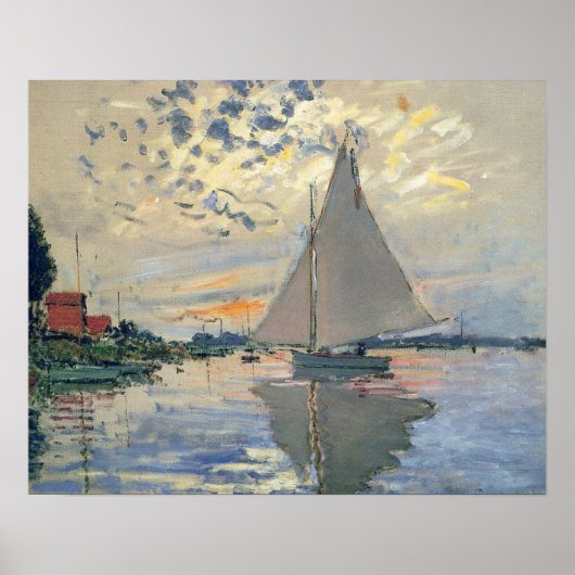 Monet Sailboat Französische Impressionismus Klassi Poster (Vorne)