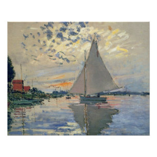 Monet Sailboat Französische Impressionismus Klassi Poster