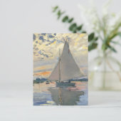 Monet Sailboat Französische Impressionismus Klassi Postkarte (Stehend Vorderseite)