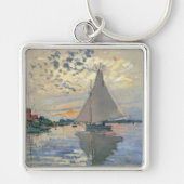 Monet Sailboat Französische Impressionismus Klassi Schlüsselanhänger (Vorne)