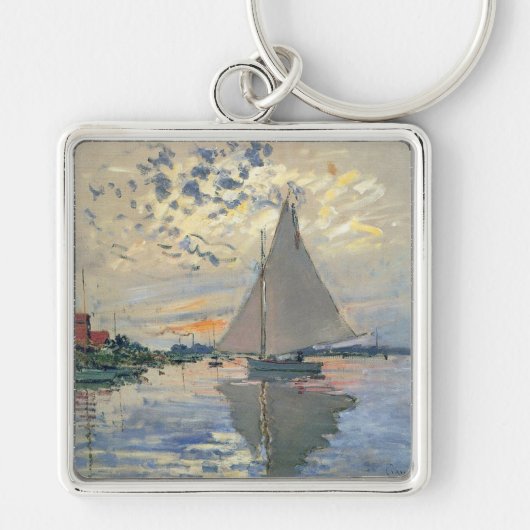 Monet Sailboat Französische Impressionismus Klassi Schlüsselanhänger (Vorne)