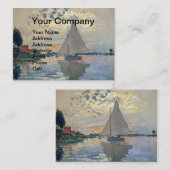 Monet Sailboat Französische Impressionismus Klassi Visitenkarte (Vorne/Hinten)
