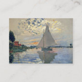 Monet Sailboat Französische Impressionismus Klassi Visitenkarte (Rückseite)