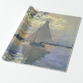 Monet Sailboat French Impressionism Classic Art Geschenkpapier (Ungerollt)