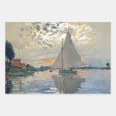 Monet Sailboat French Impressionism Classic Art Geschenkpapier Set (Vorderseite)