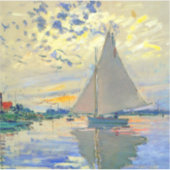 Monet Sailboat in Le Petit-Gennevilliers Aufkleber (Vorderseite)