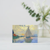 Monet Sailboat in Le Petit-Gennevilliers Begleitkarte (Stehend Vorderseite)