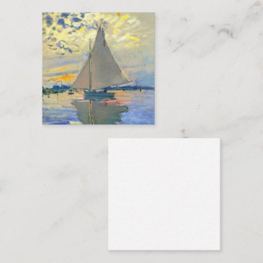 Monet Sailboat in Le Petit-Gennevilliers Begleitkarte (Vorne/Hinten)