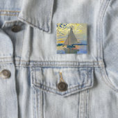 Monet Sailboat in Le Petit-Gennevilliers Button (Beispiel)