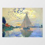 Monet Sailboat in Le Petit-Gennevilliers Fensteraufkleber<br><div class="desc">Fensterklammer mit Claude Monets Ölgemälde Sailboat in Le Petit-Gennevilliers (1874). Ein ruhiges Segelboot segelt in Paris,  Frankreich. Ideal für Liebhaber des Impressionismus und französischer Kunstsammler!</div>