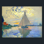 Monet Sailboat in Le Petit-Gennevilliers Fotodruck<br><div class="desc">Foto Print mit Claude Monets Ölgemälde Sailboat in Le Petit-Gennevilliers (1874). Ein ruhiges Segelboot segelt in Paris,  Frankreich. Ideal für Liebhaber des Impressionismus und französischer Kunstsammler!</div>