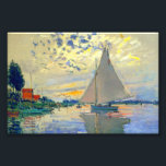 Monet Sailboat in Le Petit-Gennevilliers Fotodruck<br><div class="desc">Foto Print mit Claude Monets Ölgemälde Sailboat in Le Petit-Gennevilliers (1874). Ein ruhiges Segelboot segelt in Paris,  Frankreich. Ideal für Liebhaber des Impressionismus und französischer Kunstsammler!</div>