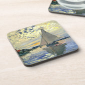 Monet - Sailboat in Le Petit-Gennevilliers Getränkeuntersetzer (Linke Seite)
