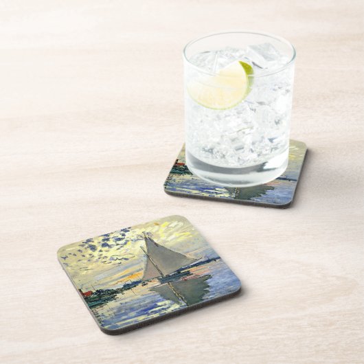 Monet - Sailboat in Le Petit-Gennevilliers Getränkeuntersetzer (Rechte Seite)