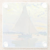 Monet Sailboat in Le Petit-Gennevilliers Glasuntersetzer (Rückseite)