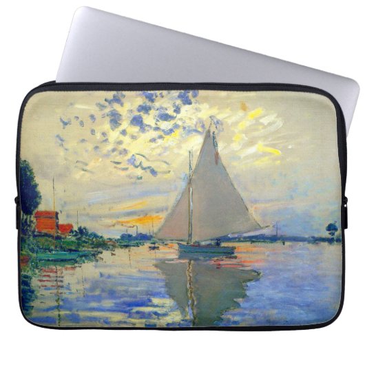 Monet Sailboat in Le Petit-Gennevilliers Laptopschutzhülle (Vorderseite)