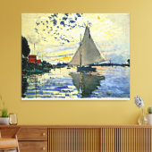 Monet - Sailboat in Le Petit-Gennevilliers Leinwanddruck (Insitu (Wohnzimmer))