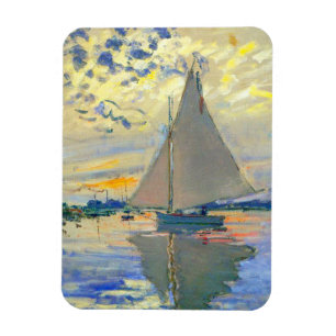 Monet Sailboat in Le Petit-Gennevilliers Magnet