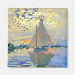 Monet Sailboat in Le Petit-Gennevilliers Magnet