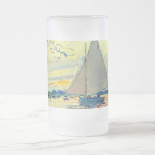 Monet Sailboat in Le Petit-Gennevilliers Mattglas Bierglas