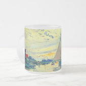 Monet Sailboat in Le Petit-Gennevilliers Mattglastasse (Vorderseite Links)