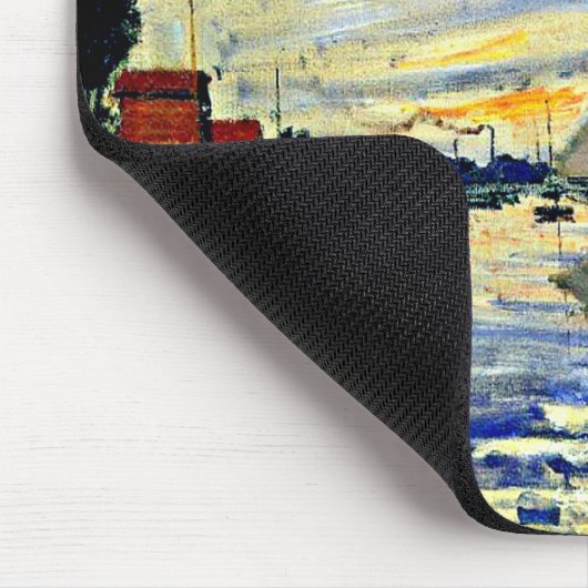 Monet - Sailboat in Le Petit-Gennevilliers Mousepad (Ecke)