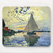 Monet - Sailboat in Le Petit-Gennevilliers Mousepad (Vorne)