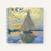 Monet Sailboat in Le Petit-Gennevilliers Notizblock (Vorderseite)