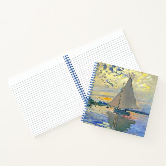 Monet Sailboat in Le Petit-Gennevilliers Notizblock (Innenseite)