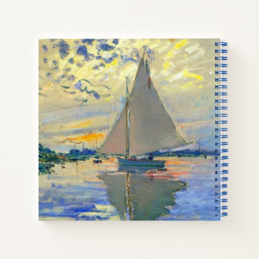 Monet Sailboat in Le Petit-Gennevilliers Notizblock (Rückseite)