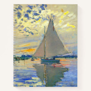Monet Sailboat in Le Petit-Gennevilliers Notizblock