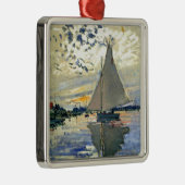 Monet - Sailboat in Le Petit-Gennevilliers Ornament Aus Metall (Rechts)