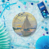 Monet Sailboat in Le Petit-Gennevilliers Pappteller (Party)