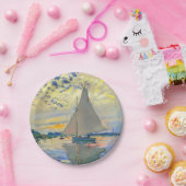 Monet Sailboat in Le Petit-Gennevilliers Pappteller (Party)