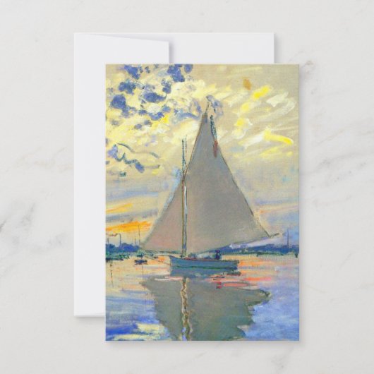 Monet Sailboat in Le Petit-Gennevilliers RSVP Karte (Vorderseite)