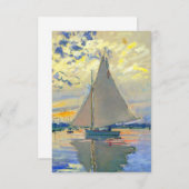 Monet Sailboat in Le Petit-Gennevilliers RSVP Karte (Vorne/Hinten)
