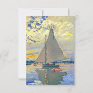 Monet Sailboat in Le Petit-Gennevilliers RSVP Karte