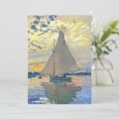 Monet Sailboat in Le Petit-Gennevilliers Save The Date (Stehend Vorderseite)