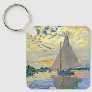 Monet Sailboat in Le Petit-Gennevilliers Schlüsselanhänger