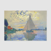 Monet Sailboat in Le Petit-Gennevilliers Seidenpapier (Vorderseite)