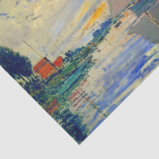 Monet Sailboat in Le Petit-Gennevilliers Seidenpapier (Ausschnitt)