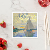 Monet Sailboat in Le Petit-Gennevilliers Serviette (Beispiel)