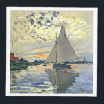 Monet - Sailboat in Le Petit-Gennevilliers Serviette<br><div class="desc">Claude Monet Malerei,  Sailboat in Le Petit-Gennevilliers.</div>