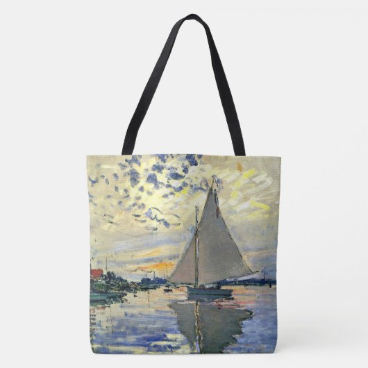 Monet - Sailboat in Le Petit-Gennevilliers, Tasche (Vorderseite)