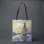 Monet - Sailboat in Le Petit-Gennevilliers, Tasche<br><div class="desc">Claude Monet Malerei,  Sailboat at Le Petit-Gennevilliers,  werfen Kissen.</div>