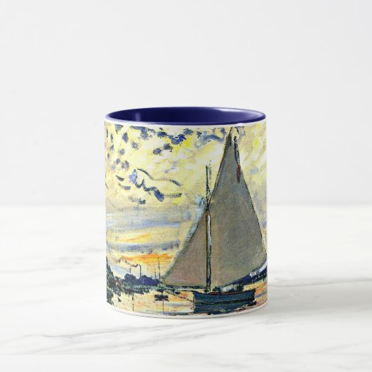 Monet - Sailboat in Le Petit-Gennevilliers Tasse (Zentrum)