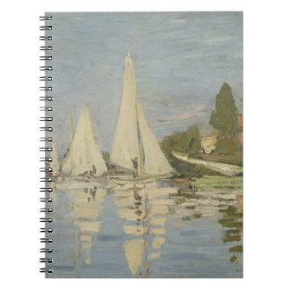 Monet Sailboats auf dem Seine Spiral Notebook Notizblock