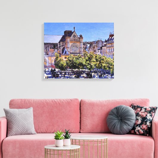 Monet - Saint Germain l'Auxerrois Leinwanddruck (Insitu (Wohnzimmer))